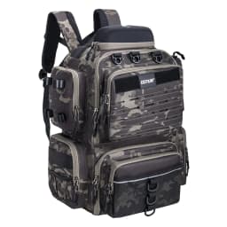 Goture 45L Large Capacity Fishing Backpack,Waterproof Tackle Bag with 4 Tackle Boxes,Rod Holder Storge Fishing Gear Gift for Men