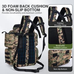 Goture 45L Large Capacity Fishing Backpack,Waterproof Tackle Bag with 4 Tackle Boxes,Rod Holder Storge Fishing Gear Gift for Men