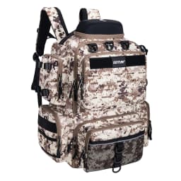 Goture 45L Large Capacity Fishing Backpack,Waterproof Tackle Bag with 4 Tackle Boxes,Rod Holder Storge Fishing Gear Gift for Men