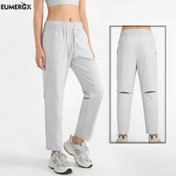 EUMERGX Men's Women's Hiking Pants Summer Trekking Mountaineering Waterproof Pants Unisex Lightweight Quick Dry Baggy Sweatpants