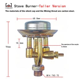 IWALKER Paraffin Stove, Diesel Stove Valve, Silent Cap, Outdoor Camping Stove Burner, European Specifications, M14.6 * 0.75