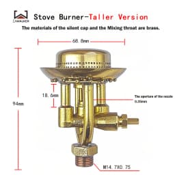 IWALKER Paraffin Stove, Diesel Stove Valve, Silent Cap, Outdoor Camping Stove Burner, European Specifications, M14.6 * 0.75