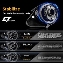Michel Fox ET Ultra Spincast Reel for Micro Jigging Precision Competition Fishing with Metal Body and OEZ Variable Brake