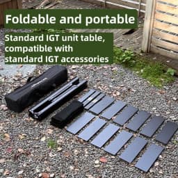 Tryhomy  Camping IGT Table IGT 6 Unit Table Outdoor Portable Aluminum Alloy Ultralight Fold Camp Desk BBQ Picnic IGT Large Table