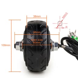 For Warehouse Black Brushless Motor Reliable Hub Motor For Commuting Scooter Motor Motor Weight 1.6 Kg Hall Sensor