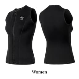 3MM Men Women Sleeveless Wetsuit Top No Hood Neoprene Thermal Vest for Scuba Diving Surfing Kayaking Swimming Water Sports