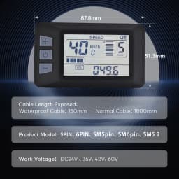 【Haytrix-S866】Fatbike V20 Screen EBike LCD Display Bicycle Speedometer Cycling Computer for Bikes Accessories