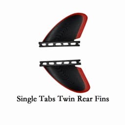 UPSURF FUTURE Fins | Fiberglass Quad/Twin Fins Set for Single Tab | Surfboard Stabilizer (Includes Twin Keel Fins) | 2/4 Fins