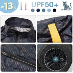 Cooling Fan Air Condition Clothing, Lightweight Sun Protection Windbreaker Vest, Outdoor Sports Fishing Work Jacket for Men Wome