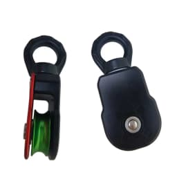 36KN Rotating Single Pulley for Rock Climbing Zip Lining Canyoneering Side Plate Loading Pulley Climbing Rope Access Equipment