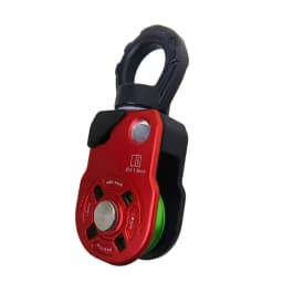36KN Rotating Single Pulley for Rock Climbing Zip Lining Canyoneering Side Plate Loading Pulley Climbing Rope Access Equipment