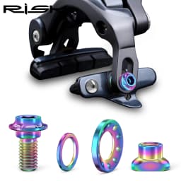 16pcs/bag RISK Titanium Alloy Road Bike Caliper C Brake Shoes Fixing Bolts Screw Kit for R8000 UT6800 DA9000