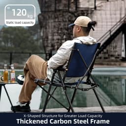 BISINNA Upgrade Folding Camping Chair Oxford Cloth Quick Open Heavy Duty Portable Lightweight for Picnic Beach Travel Fishing