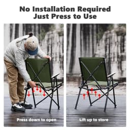 BISINNA Upgrade Folding Camping Chair Oxford Cloth Quick Open Heavy Duty Portable Lightweight for Picnic Beach Travel Fishing