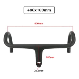 Newest Road Bike Matt UD Full Carbon Fiber Handlebar And Stem Integrated Round Tube 380-440*80-120mm with Stents 265g