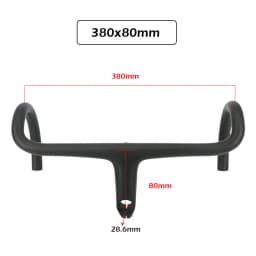 Newest Road Bike Matt UD Full Carbon Fiber Handlebar And Stem Integrated Round Tube 380-440*80-120mm with Stents 265g