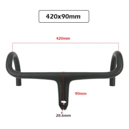 Newest Road Bike Matt UD Full Carbon Fiber Handlebar And Stem Integrated Round Tube 380-440*80-120mm with Stents 265g