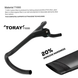Newest Road Bike Matt UD Full Carbon Fiber Handlebar And Stem Integrated Round Tube 380-440*80-120mm with Stents 265g