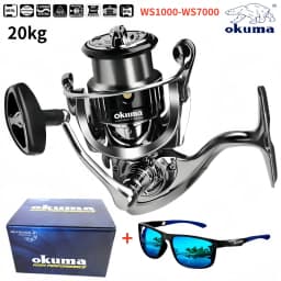 Okuma Original Seamless Spinning Wheel Fishing Wheel, Optional Models 1000-7000, Equipped with Polarized Fishing Goggles