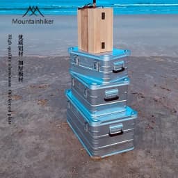 MOUNTAINHIKER 20-96L Aluminum Alloy Outdoor Storage Box Camping Picnic Travel Large Capacity Box Storage Bag Hiking Accessories