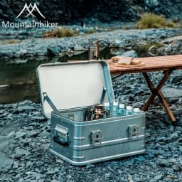 MOUNTAINHIKER 20-96L Aluminum Alloy Outdoor Storage Box Camping Picnic Travel Large Capacity Box Storage Bag Hiking Accessories