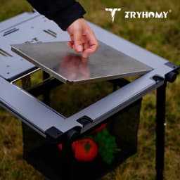Folding 1 Unit Net Drain Basket Outdoor IGT Camping Storage Box 1 Unit Pull-out Mesh Drain Basket IGT Accessories