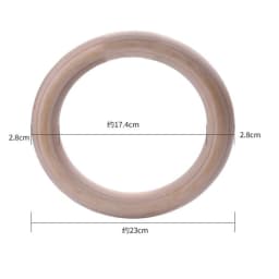 Wood Gymnastics Rings Adjustable Double-Layer Numbered Straps Locked Carabiners Body Exercise Workout Home Gym Rings