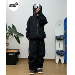 2026 John Snow Ski Jacket & Pants Set for Men Women, Professional Waterproof Windproof Snowboard Suit with Fully Taped Seams