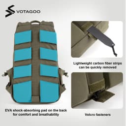 VOTAGOO 15L Tactical Backpack Carbon Frame – 500D Durable Water-Resistant Daypack with 16" Laptop Sleeve, Multi-pocket Outdoor