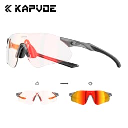 KAPVOE UV400 Photochromic Mountaineering Sunglasses Outdoor Sports Glasses for Running Hiking and Cycling Driving Sunglasses