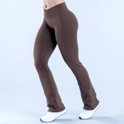 Women's Seamless Flare Leggings, V-Waist Tummy Control Yoga Pants, High Waist Butt Lifting Workout Leggings,  Nylon Activewear