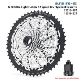 SUNSHINE 12-Speed MS Mountain Bike Cassette Freewheel Steel 12-Speed 10-50T 10-52T Compatible with M7100