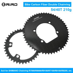 RIRO Carbon Chainring 110BCD Road Bike Chainring 50/34 52/36 53/39 54/40T 11/12S for Shimano R7000 R8000 R9100 R7100 R8100 R9200