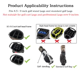 Universal Golf Bag Cap Cover, Golf Club Dust Cover, Fashionable Transparent TPU Material with Four Buttons