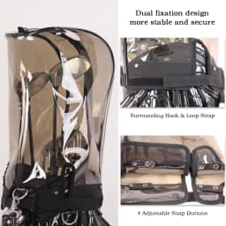 Universal Golf Bag Cap Cover, Golf Club Dust Cover, Fashionable Transparent TPU Material with Four Buttons