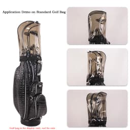 Universal Golf Bag Cap Cover, Golf Club Dust Cover, Fashionable Transparent TPU Material with Four Buttons