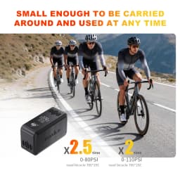 TOWILD A05 Mini Electric Air Pump 130PSI Portable Bicycle Cordless FV/AV Tire Inflator Presta Schrader Valve MTB Bike Tiny Pump