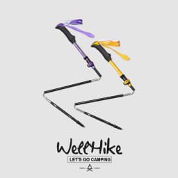 Hiking Poles Three Sections of Aluminum Pole for Mountaineering Hiking Skiing Travel Poles Climbing Trekking Poles Hiking Stick