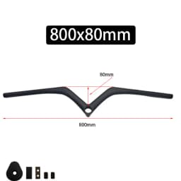 Carbon Fiber MTB Handlebar Stem 28.6mm Diameter 680/720/780/800mm Length Mountain Bike Cycling Parts