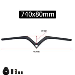 Carbon Fiber MTB Handlebar Stem 28.6mm Diameter 680/720/780/800mm Length Mountain Bike Cycling Parts