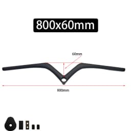 Carbon Fiber MTB Handlebar Stem 28.6mm Diameter 680/720/780/800mm Length Mountain Bike Cycling Parts