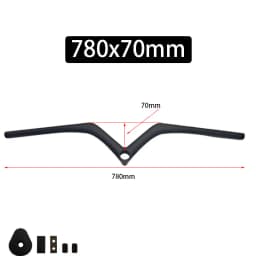 Carbon Fiber MTB Handlebar Stem 28.6mm Diameter 680/720/780/800mm Length Mountain Bike Cycling Parts