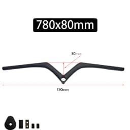 Carbon Fiber MTB Handlebar Stem 28.6mm Diameter 680/720/780/800mm Length Mountain Bike Cycling Parts