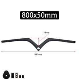 Carbon Fiber MTB Handlebar Stem 28.6mm Diameter 680/720/780/800mm Length Mountain Bike Cycling Parts