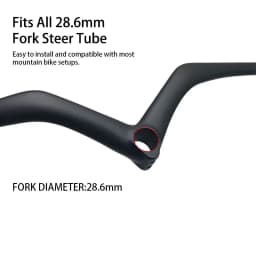 Carbon Fiber MTB Handlebar Stem 28.6mm Diameter 680/720/780/800mm Length Mountain Bike Cycling Parts