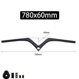 Carbon Fiber MTB Handlebar Stem 28.6mm Diameter 680/720/780/800mm Length Mountain Bike Cycling Parts