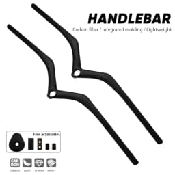 Carbon Fiber MTB Handlebar Stem 28.6mm Diameter 680/720/780/800mm Length Mountain Bike Cycling Parts