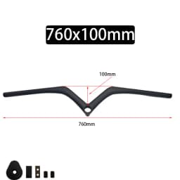 Carbon Fiber MTB Handlebar Stem 28.6mm Diameter 680/720/780/800mm Length Mountain Bike Cycling Parts