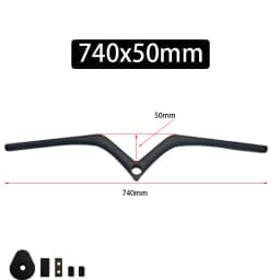 Carbon Fiber MTB Handlebar Stem 28.6mm Diameter 680/720/780/800mm Length Mountain Bike Cycling Parts