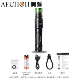 ARCHON J1 Scuba Diving Communication Light Green Light Underwater Signal Torch for Dive Coaching Ship Schdule